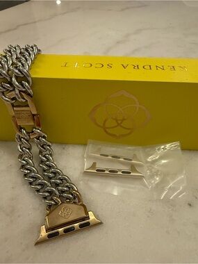 Kendra Scott Whitley Double Chain Two Tone Apple Watch Band